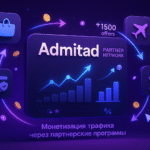 Партнерская сеть Admitad — визуальная схема монетизации трафика